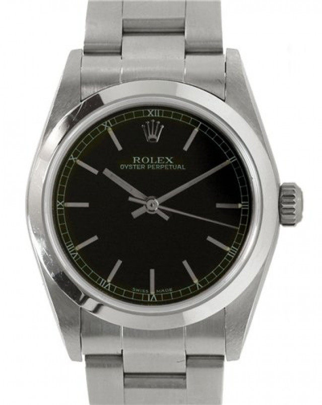Rolex 77080 Steel on Oyster Black with Luminous Index